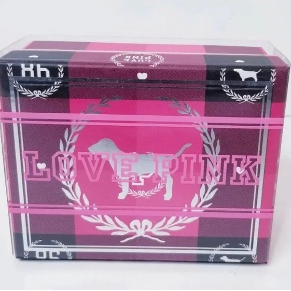 VS PINK Mini Silver Dog Ornament in box RARE HTF NEW PINK PUP - Picture 2 of 5